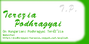 terezia podhragyai business card